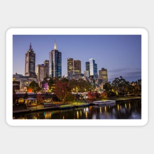 Melbourne from Princess Bridge, Victoria, Australia. Sticker